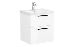 VitrA Zentrum 60cm 2 Drawer W/H Washbasin Unit - High Gloss White